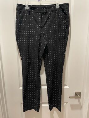 Lane Bryant Black with White Polka Dots Trouser
